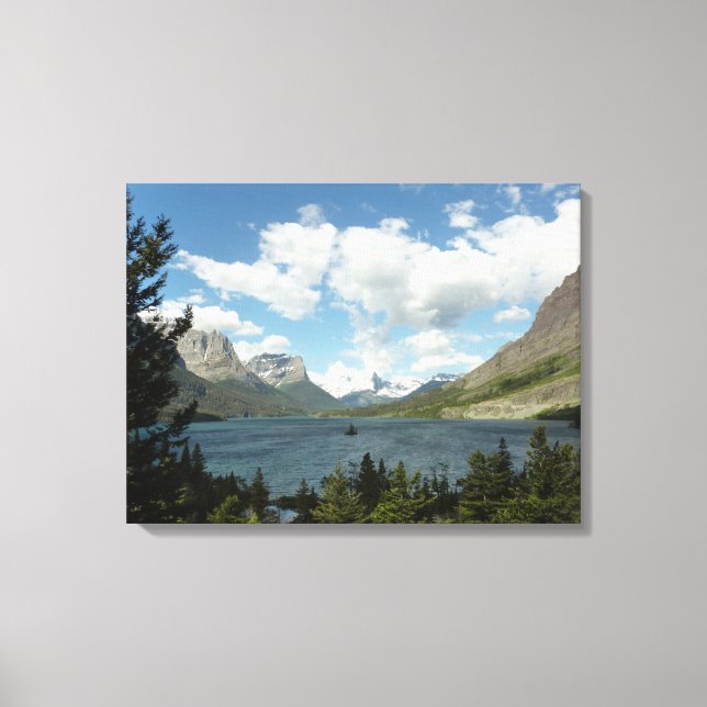 Saint Mary Lake II at Glacier National Park Canvas Print (Front)