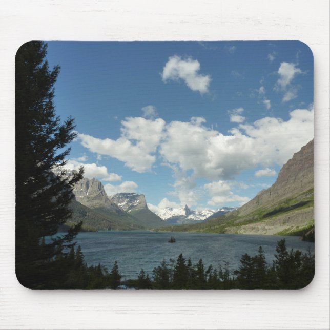 Saint Mary Lake II at Glacier National Park Mouse Pad (Front)