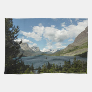 Saint Mary Lake II at Glacier National Park Tea Towel
