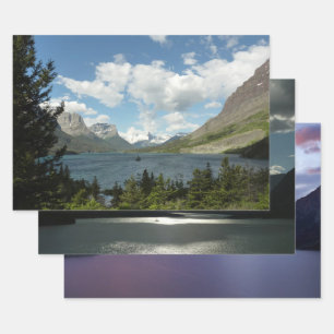 Saint Mary Lake II at Glacier National Park Wrapping Paper Sheet