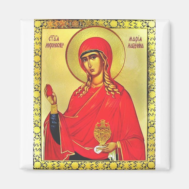 Saint Mary Magdalene orthodox icon Magnet (Front)