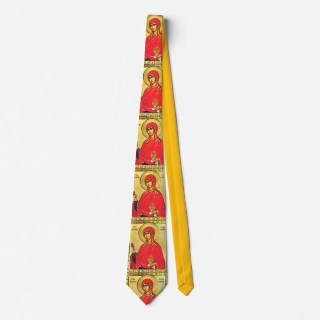 Saint Mary Magdalene Orthodox Icon Tie (Front)