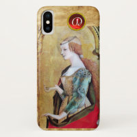 SAINT MARY MAGDALENE Parchment Ruby Gem Monogram