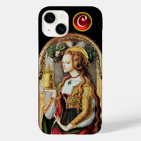 SAINT MARY MAGDALENE  Ruby Gem Monogram ,Black