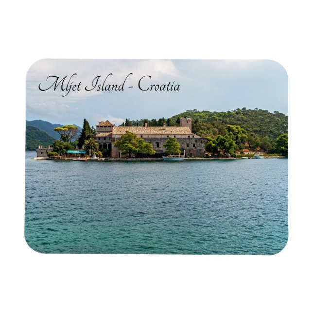 Saint Mary monastery on Mljet island - Croatia Magnet (Horizontal)