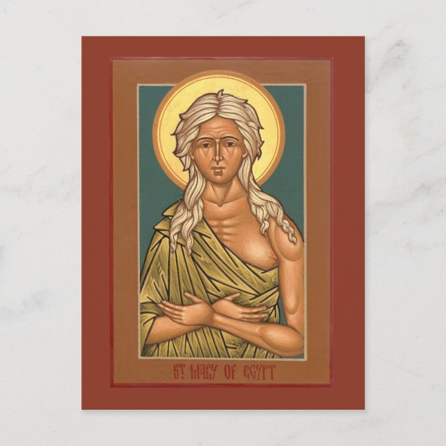 Saint Mary of Egypt Prayer Card (Front)