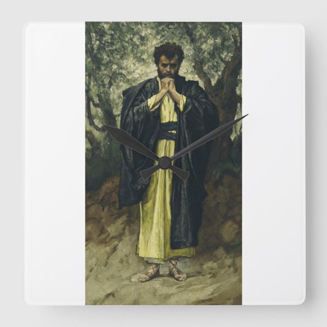 Saint Matthew by James Tissot Square Wall Clock (Front)