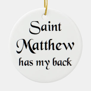 saint matthew ceramic tree decoration