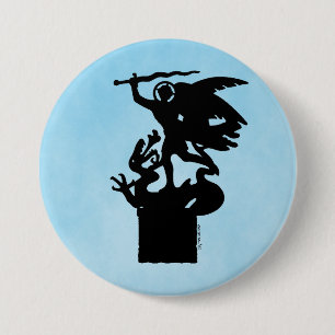 Saint Michael and Dragon 7.5 Cm Round Badge
