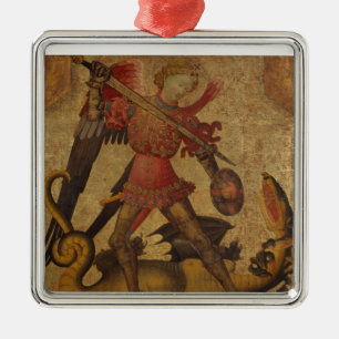 Saint Michael and the Dragon Metal Tree Decoration