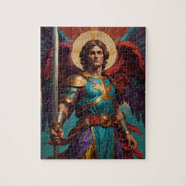 Saint Michael Archangel Catholic Puzzle (Vertical)