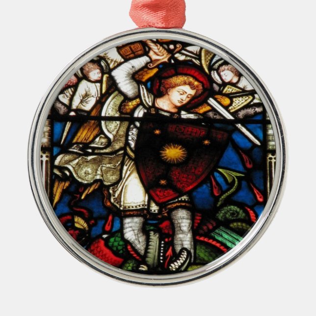 SAINT MICHAEL ARCHANGEL METAL TREE DECORATION (Front)