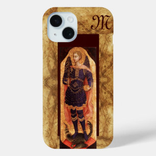 SAINT MICHAEL ARCHANGEL WITH DRAGON monogram iPhone 15 Case