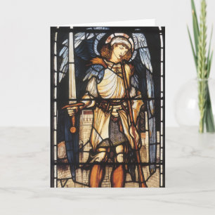 Saint Michael by Burne Jones, Vintage Archangel Card