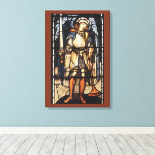 Saint Michael by Sir Edward Coley Burne-Jones Canvas Print