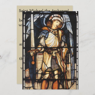 Saint Michael by Sir Edward Coley Burne-Jones Invitation