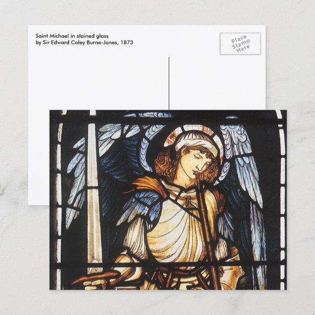 Saint Michael by Sir Edward Coley Burne-Jones Postcard (Front/Back)