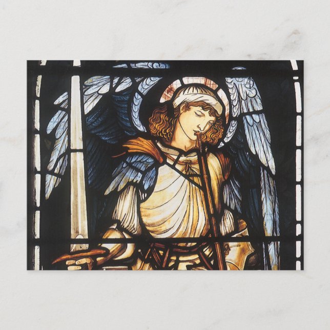 Saint Michael by Sir Edward Coley Burne-Jones Postcard (Front)