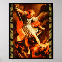 Saint Michael Defeating Satan Archangel Warrior
