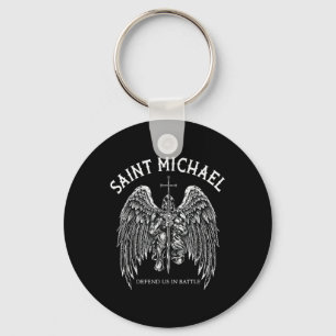 Saint Michael Defend Us In Battle Key Ring