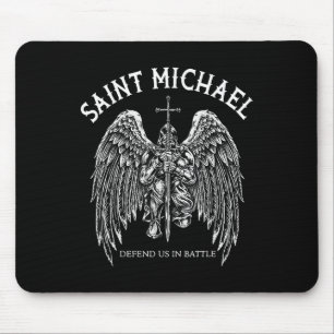 Saint Michael Defend Us In Battle  Mouse Pad