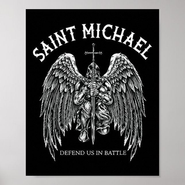 Saint Michael Defend Us In Battle  Poster (Front)