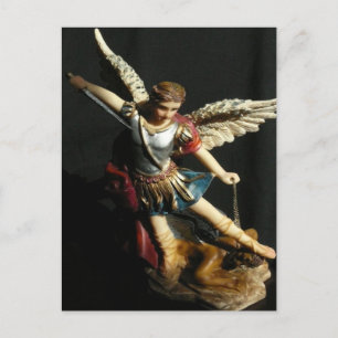 Saint Michael & Prayer Angel Postcard
