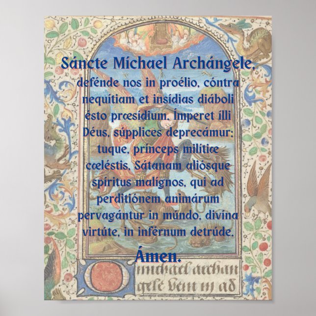 Saint Michael Prayer Print (Front)