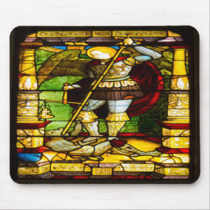 Saint Michael protect us Mouse Pad