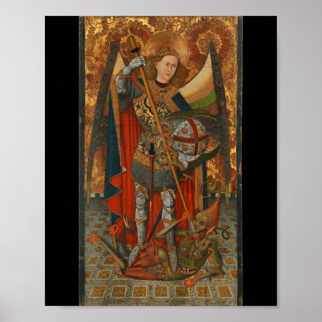 Saint Michael The Archangel Defeating Satan Christ Poster (Front)
