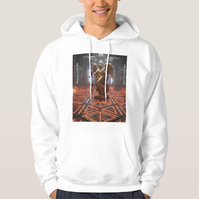 Saint Michael the Archangel – Gothic Angel Statue  Hoodie (Front)