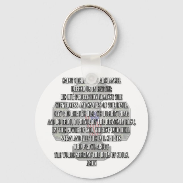 Saint Michael the Archangel Key Ring (Front)