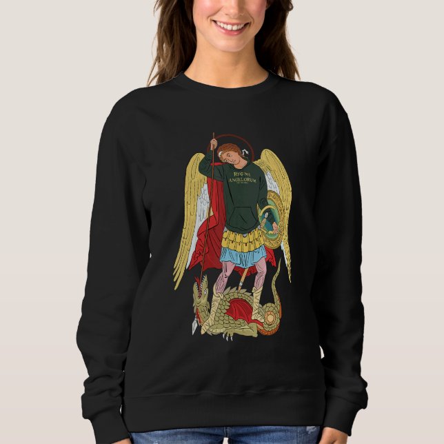 Saint Michael The Archangel Prayer Catholic Tradit Sweatshirt (Front)