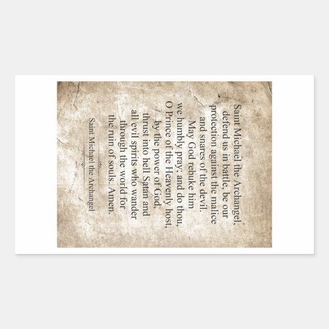 Saint Michael the Archangel Rectangular Sticker (Front)