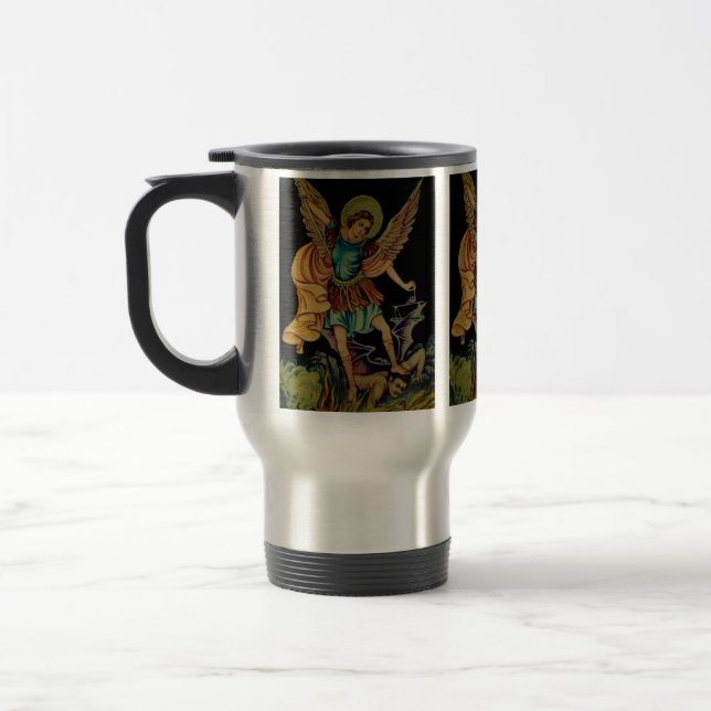 Saint Michael The Archangel Travel Mug (Left)