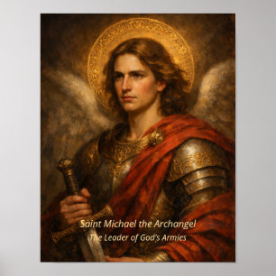 Saint Michael the Archangel With Armor and Sword Poster