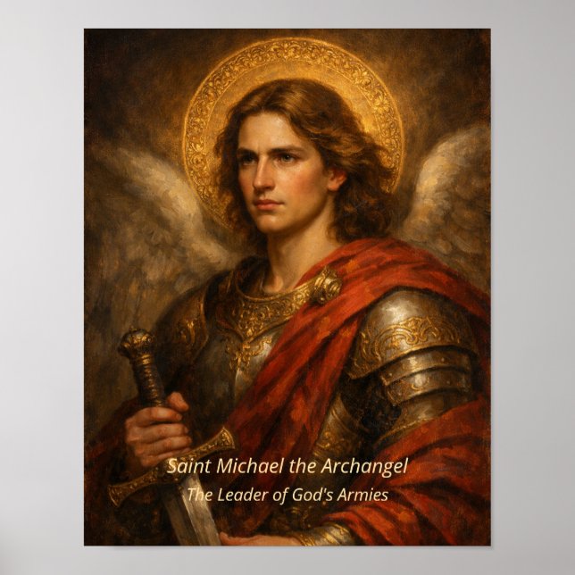 Saint Michael the Archangel With Armour and Sword Poster (Front)