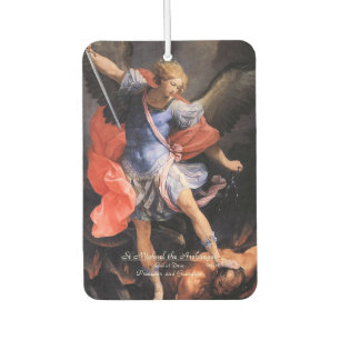 Saint Michael the Archangel with Prayer Car Air Freshener