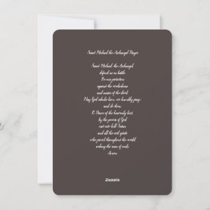 Saint Michael the Archangel with Prayer Holiday Card