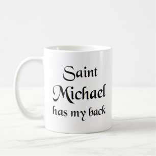 saint michael trucker hat coffee mug