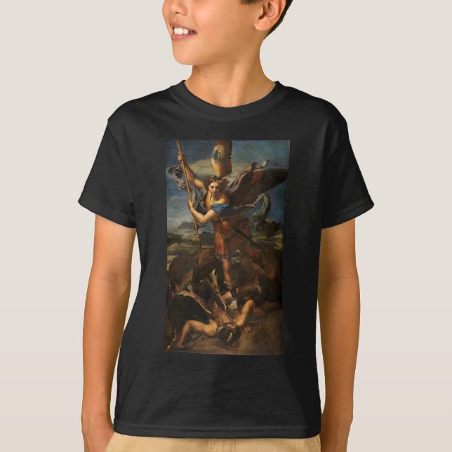 Saint Michael Vanquishing Satan T-Shirt (Front)