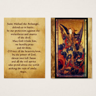 Saint Michael Vanquishing the Devil Prayer Card