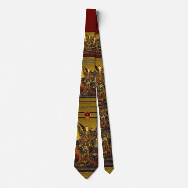Saint Michael Vanquishing the Devil , ruby Tie (Front)