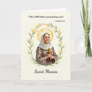 Saint Monica God's Peace and Blessings Scripture Card