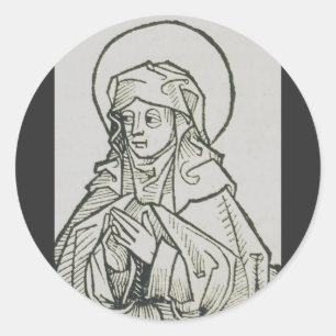 Saint Monica mother of Augustine of Hippo Classic Round Sticker
