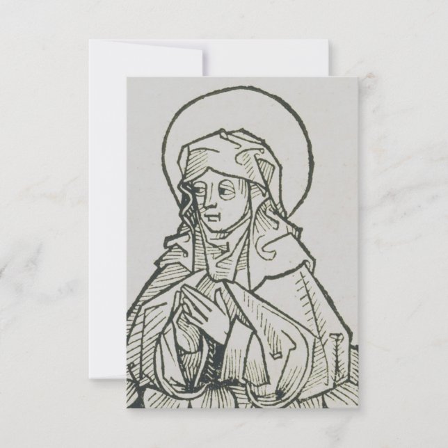 Saint Monica Triumphant Intercessor Holy Card (Front)