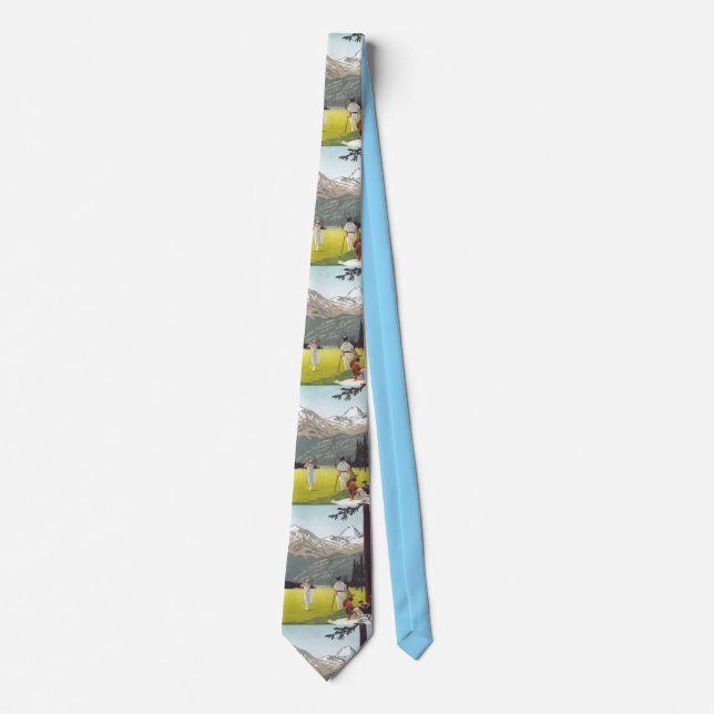 Saint Moritz by Emil Cardinaux Classical Art Tie (Front)