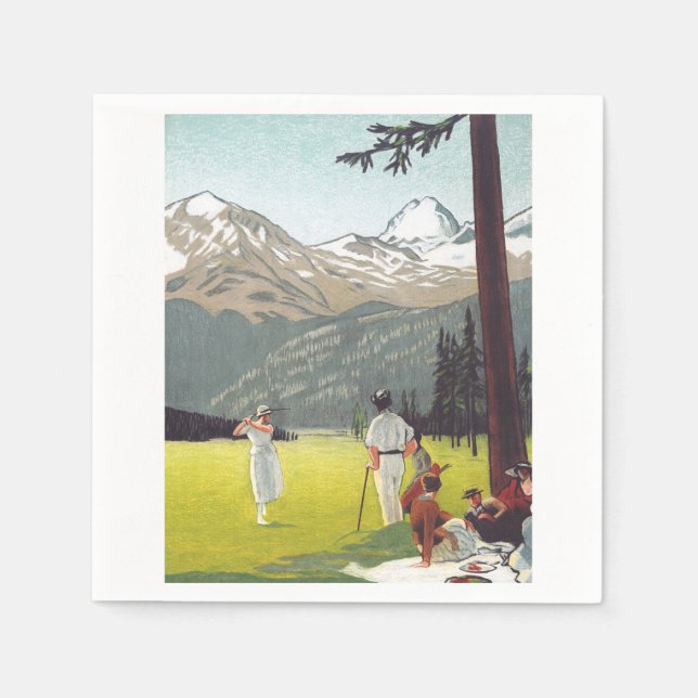 Saint Moritz by Emil Cardinaux Napkin (Front)