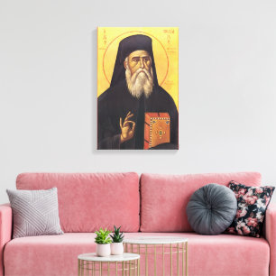 Saint Nectarios of Aegina Orthodox Icon Canvas Print