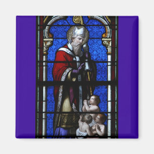 Saint Nicholas Blessings Stained Glass Magnet